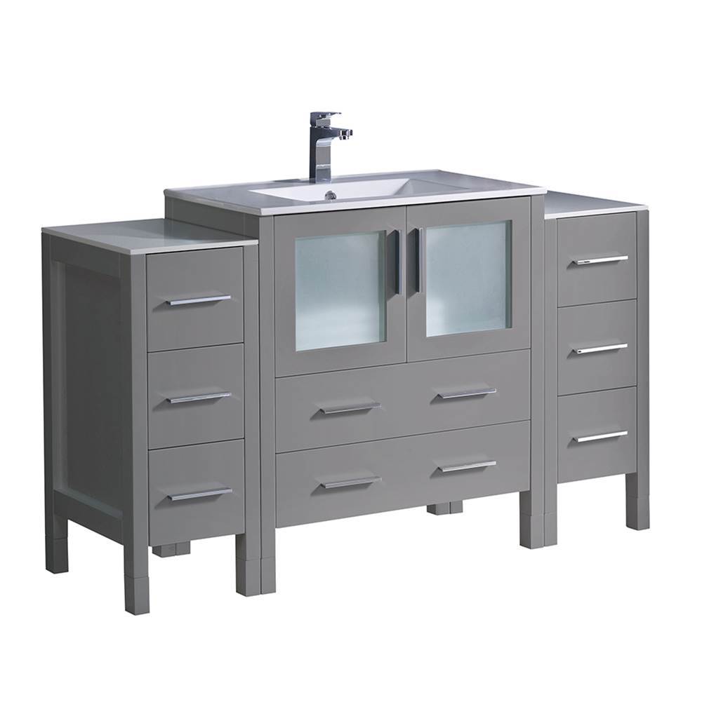 Fresca Bath Fresca Torino 54'' Gray Modern Bathroom Cabinets w/ Integrated Sink