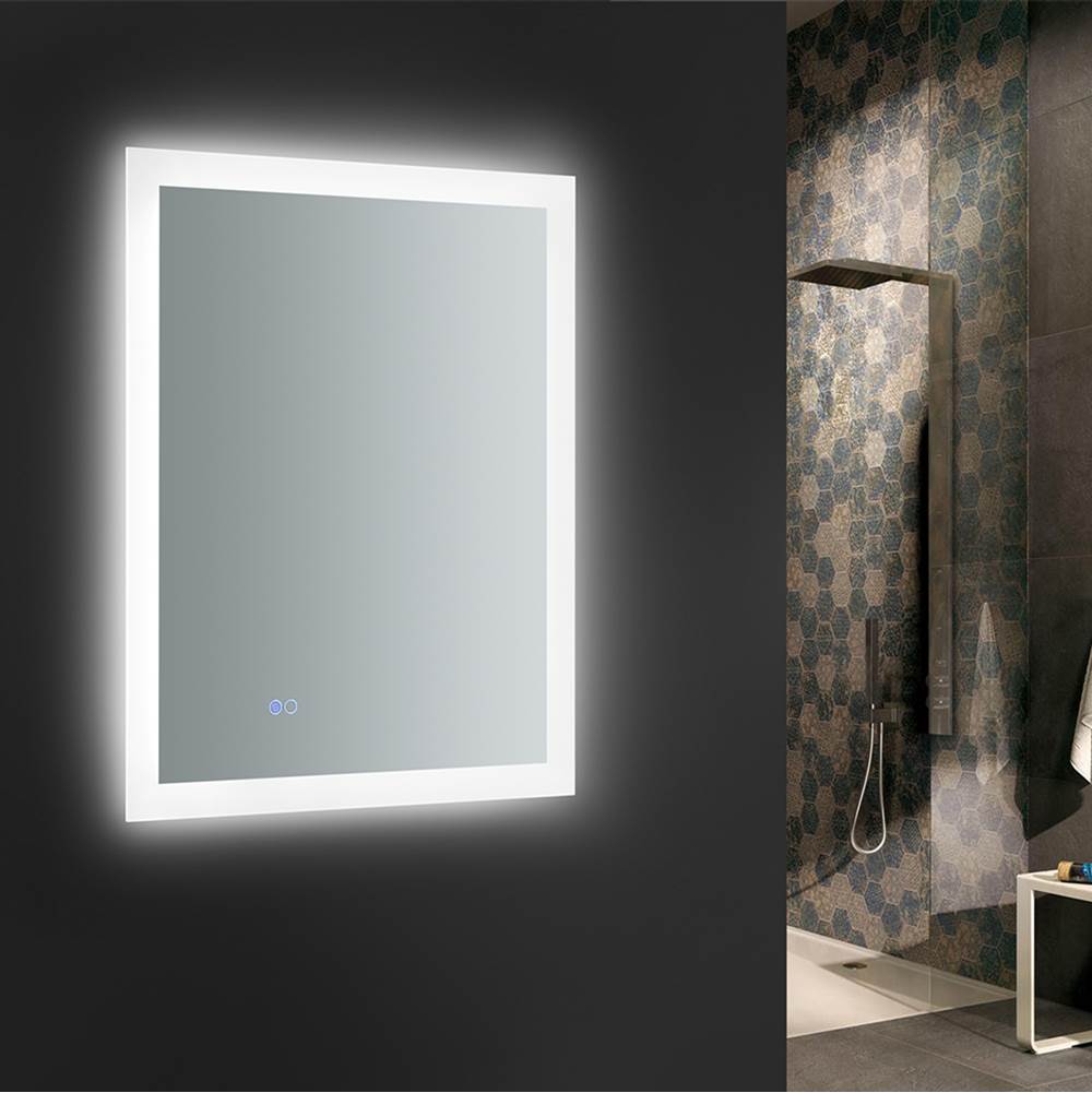 Fresca Bath Fresca Angelo 24'' Wide x 30'' Tall Bathroom Mirror w/ Halo Style LED Lighting and Defogger