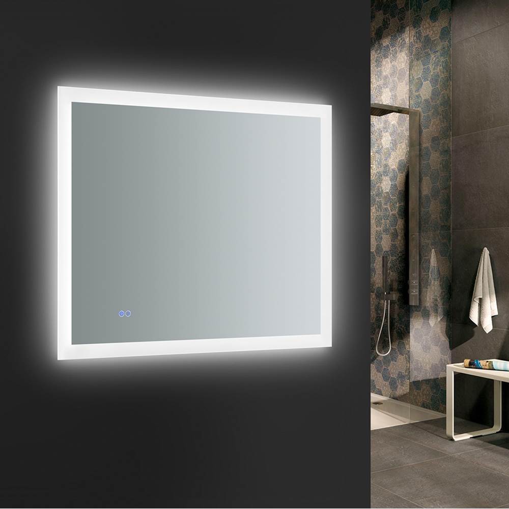 Fresca Bath Fresca Angelo 36'' Wide x 30'' Tall Bathroom Mirror w/ Halo Style LED Lighting and Defogger