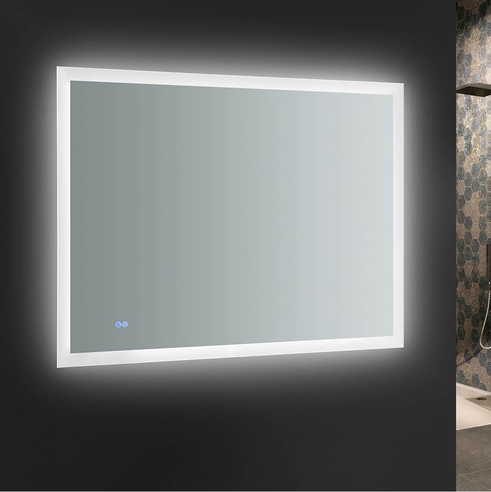Fresca Bath Fresca Angelo 48'' Wide x 36'' Tall Bathroom Mirror w/ Halo Style LED Lighting and Defogger