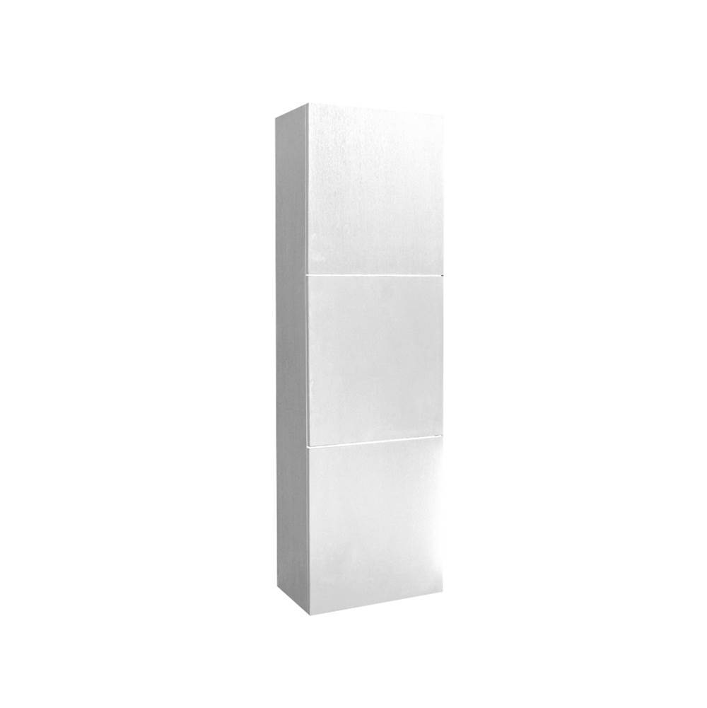 Fresca Bath Fresca White Bathroom Linen Side Cabinet w/ 3 Large Storage Areas