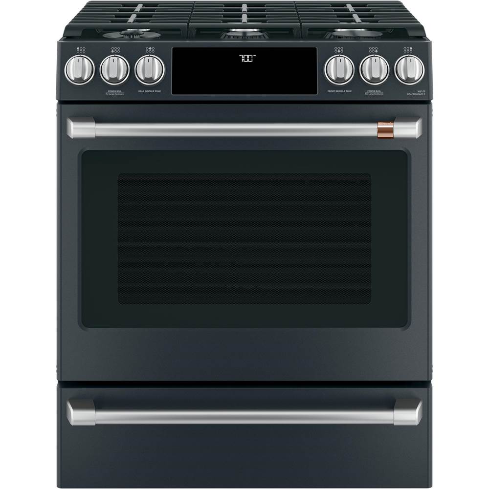 Cafe Cafe 30'' Smart Slide-In, Front-Control, Gas Range with Convection Oven