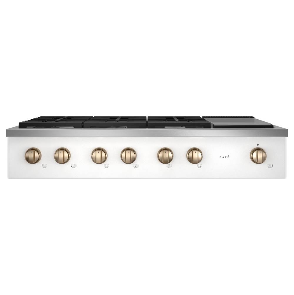 Cafe 48'' Commercial-Style Gas Rangetop With 6 Burners And Integrated Griddle (Natural Gas)