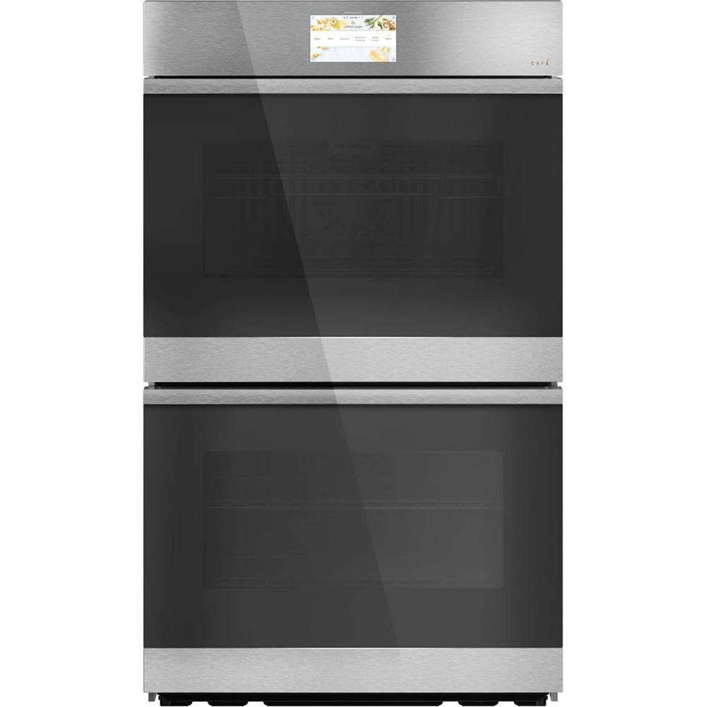Cafe Minimal Series 30'' Smart Built-In Convection Double Wall Oven in Platinum Glass