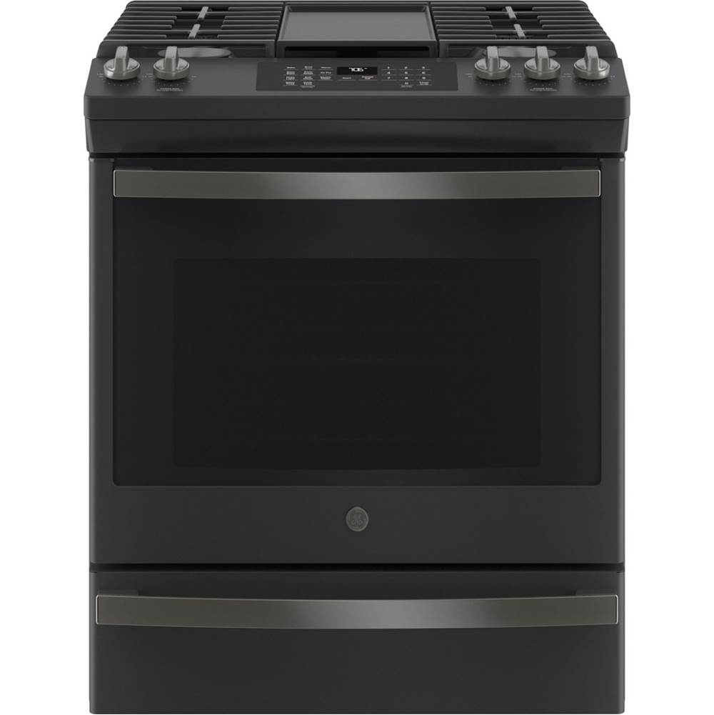 GE Appliances 30'' Slide-In Front-Control Convection Gas Range with No Preheat Air Fry