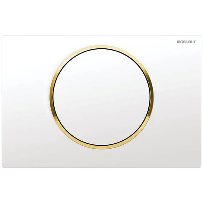 Geberit Geberit actuator plate Sigma10 for stop-and-go flush: white / gold-plated / white