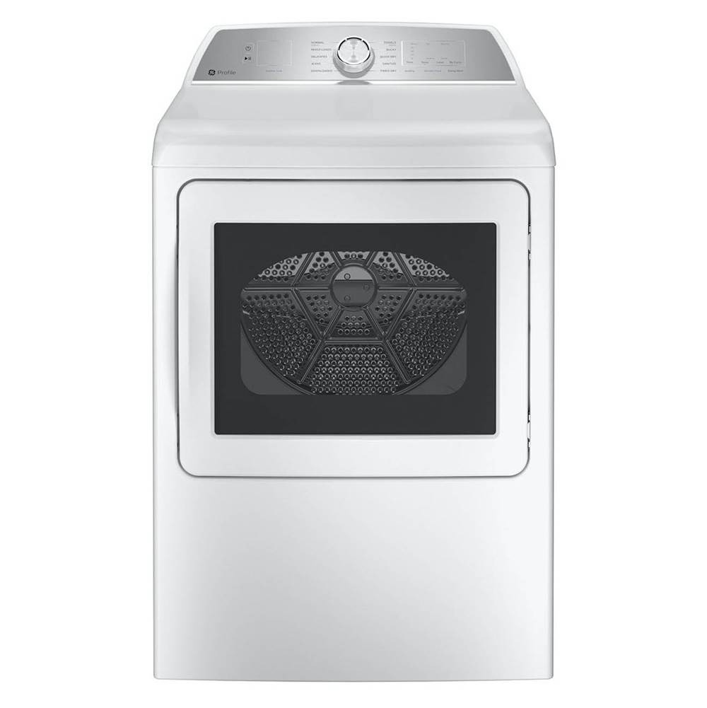 GE Profile Series 7.4 cu. ft. Capacity aluminized alloy drum Electric Dryer with Sanitize Cycle and Sensor Dry