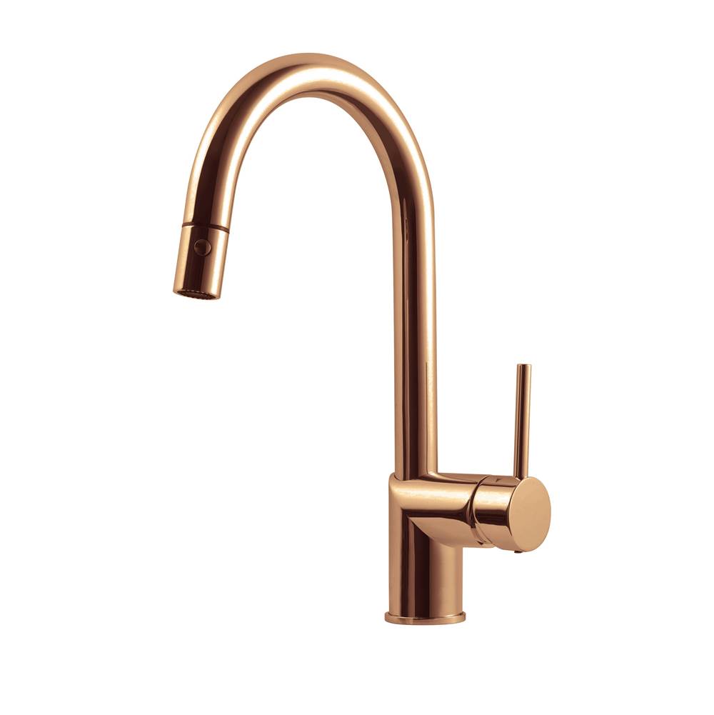 Hamat Dual Function Pull Down Kitchen Faucet in Brushed White Copper