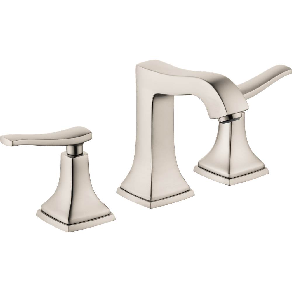 Hansgrohe Metropol Classic Widespread Faucet 110 with Lever Handles and Pop-Up Drain, 0.5 GPM in Brushed Nickel