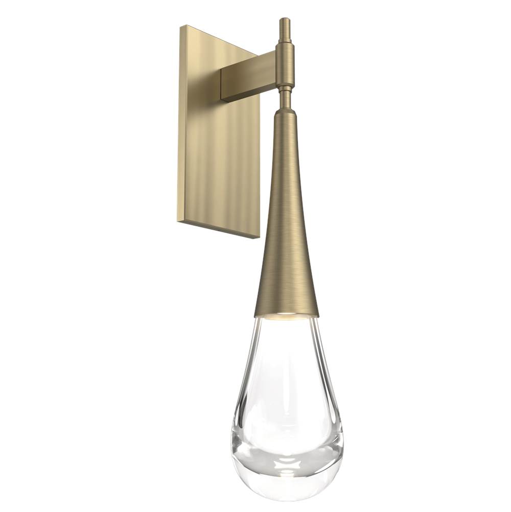 Hammerton Studio Raindrop Sconce-Heritage Brass-Blown Glass