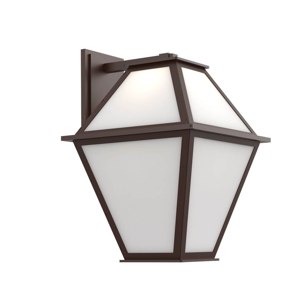 Hammerton Studio Terrace Frosted Lantern-Statuary Bronze-Frosted Seeded Glass