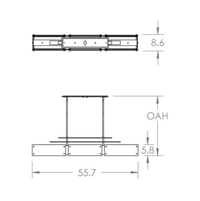 Hammerton Studio Urban Loft Parallel Linear Suspension-0E-Gunmetal