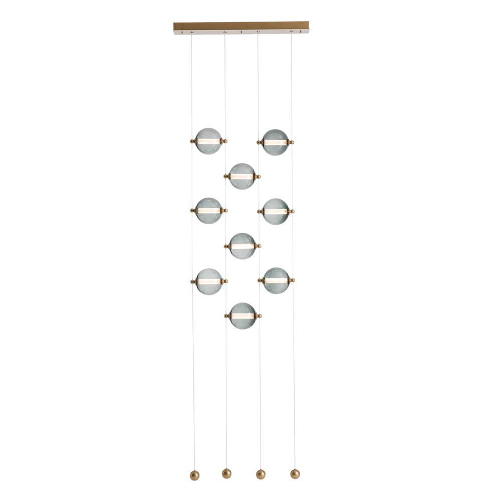 Hubbardton Forge Abacus 9-Light Ceiling-to-Floor LED Pendant, 139057-LED-STND-82-GG0668