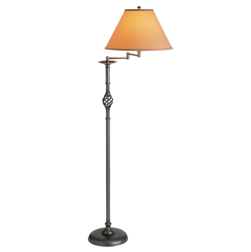 Hubbardton Forge Twist Basket Swing Arm Floor Lamp, 242160-SKT-14-SB1655