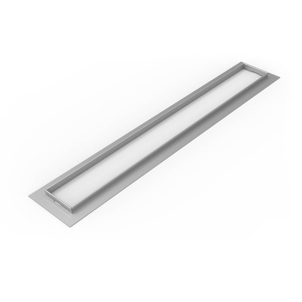 Infinity Drain 48'' Length x 1/2'' Height Clamping Collar in polished stainless for Universal Infinity Drain™