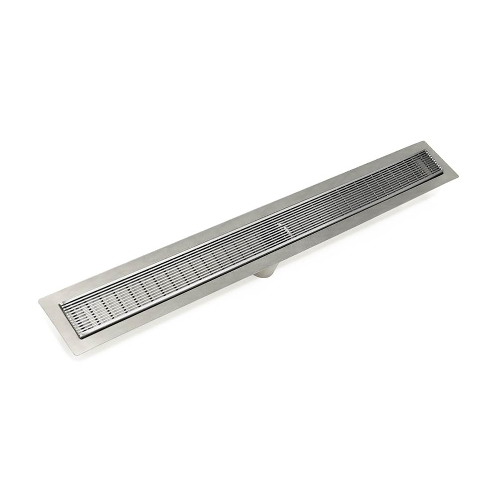 Infinity Drain 36'' FF Series Complete Kit with 2 1/2'' Wedge Wire Grate in Polished Stainless