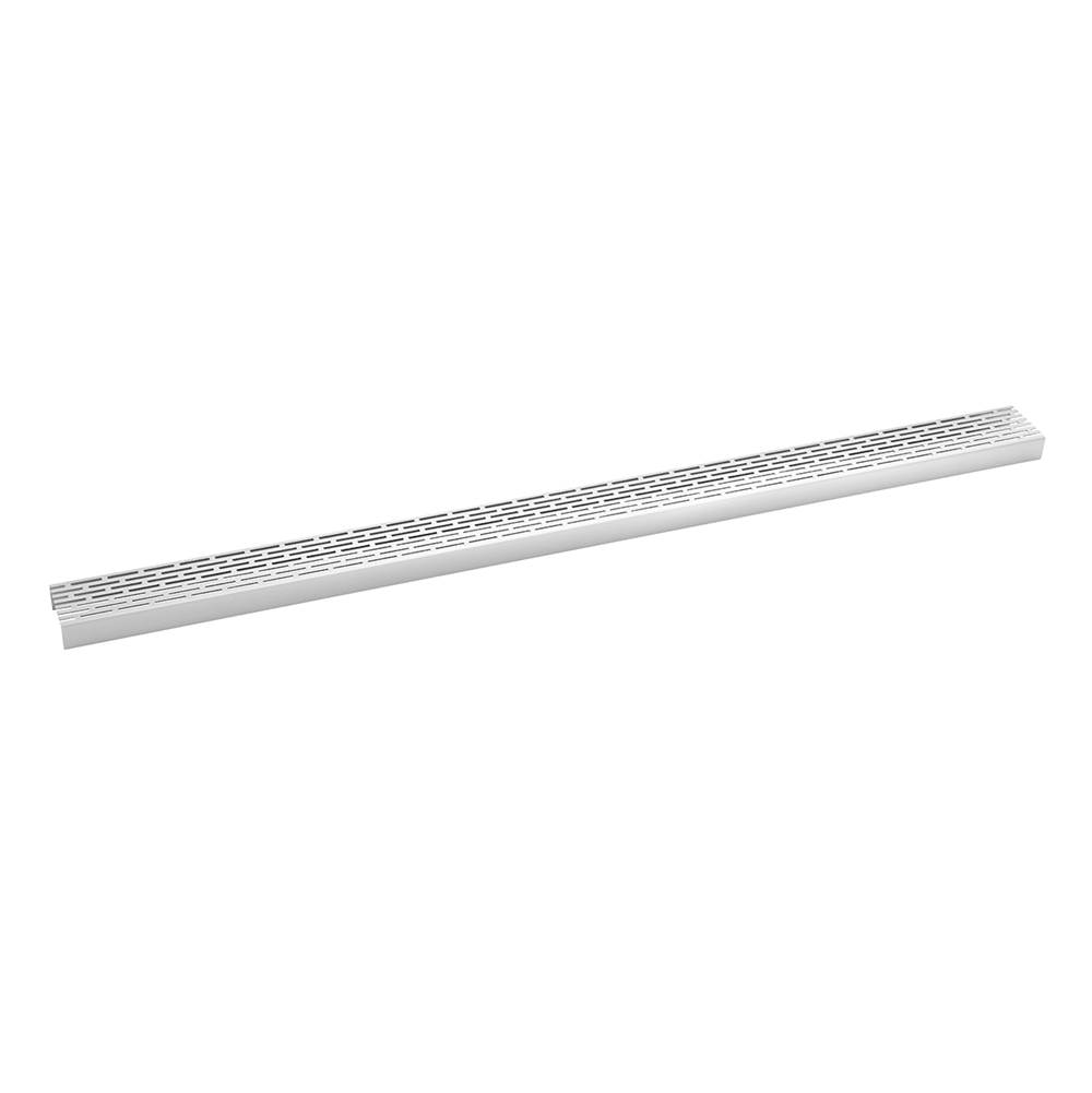 Infinity Drain 36'' Perforated Offset Slot Pattern Grate for S-LT 65 in Satin Stainless
