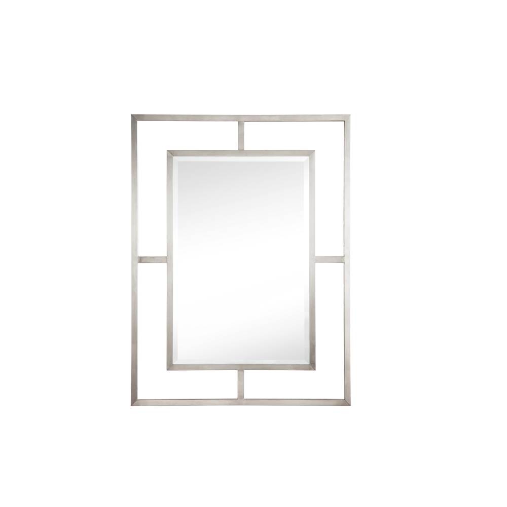 James Martin Vanities Boston 30'' Rectangular Mirror, Brushed Nickel
