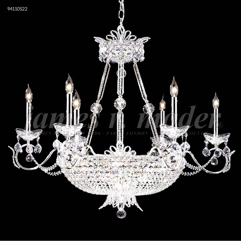 James R Moder Princess Chandelier with 6 Lights; Gold Accents Only