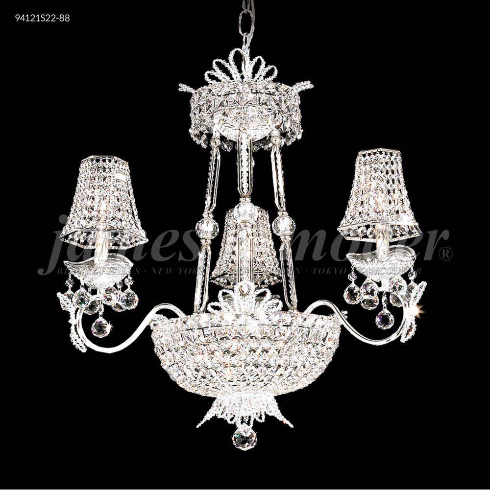 James R Moder Princess Chandelier with 3 Lights; Gold Accents Only