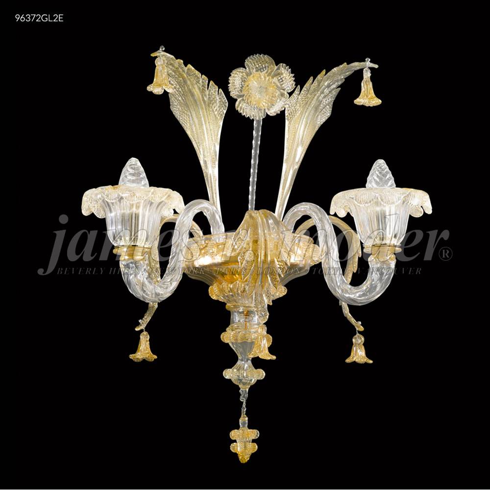 James R Moder Murano Collection 2 Light Wall Sconce