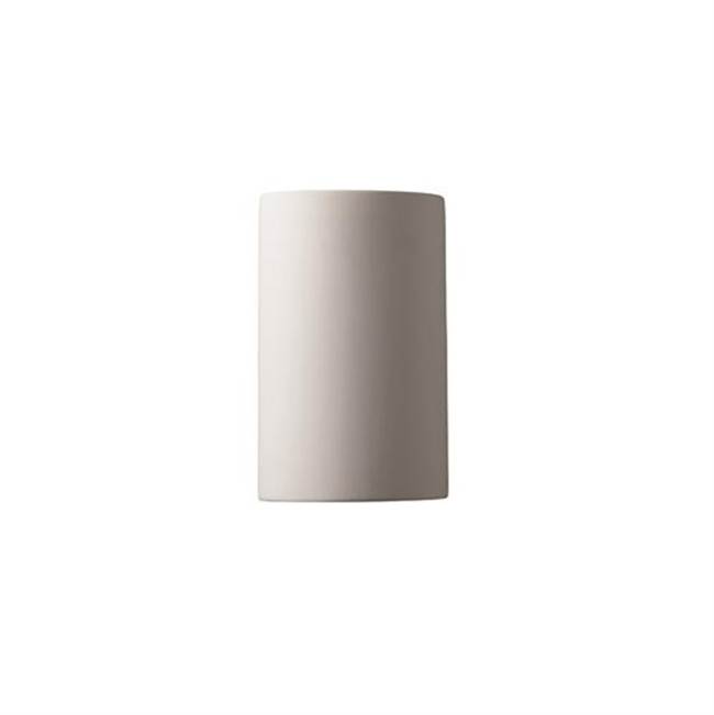 Justice Design Small LED Cylinder - Open Top and Bottom in Midnight Sky with Matte White internal finish