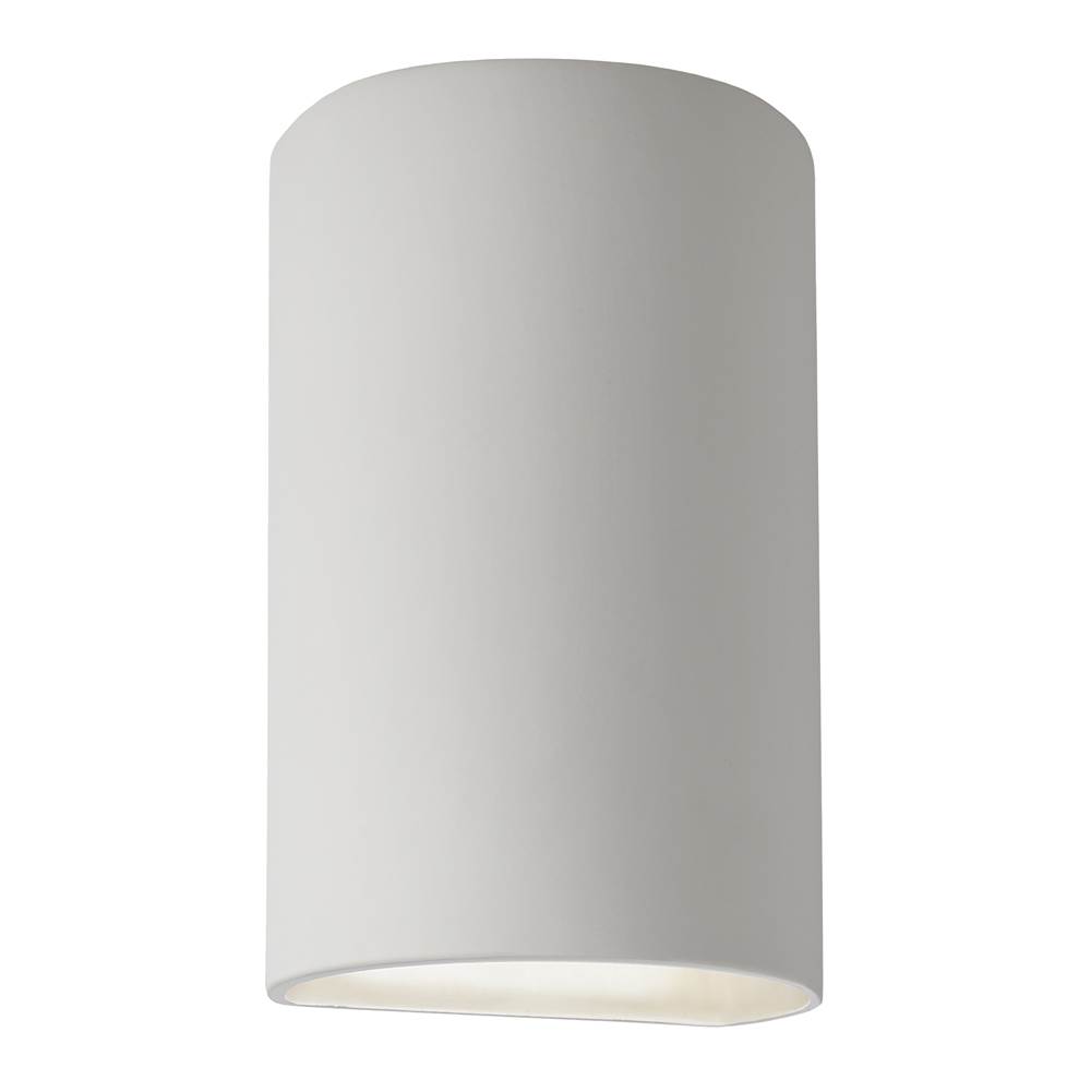 Justice Design Large LED Cylinder - Closed Top in Gloss Grey
