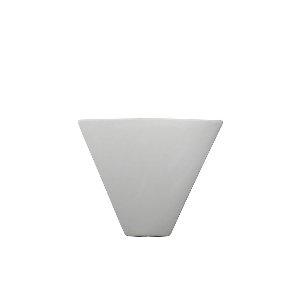 Justice Design Trapezoid LED Corner Sconce in Pewter Green