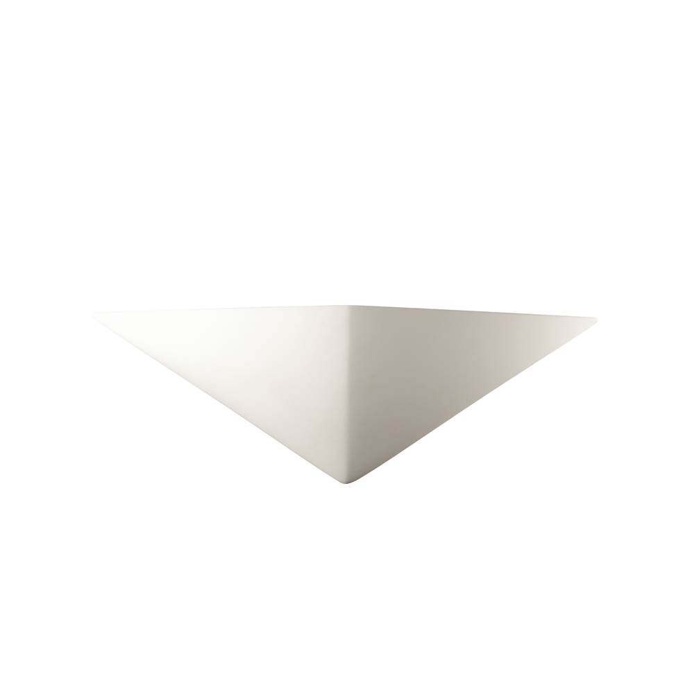 Justice Design ADA Triangle  in Matte White with Champagne Gold internal finish