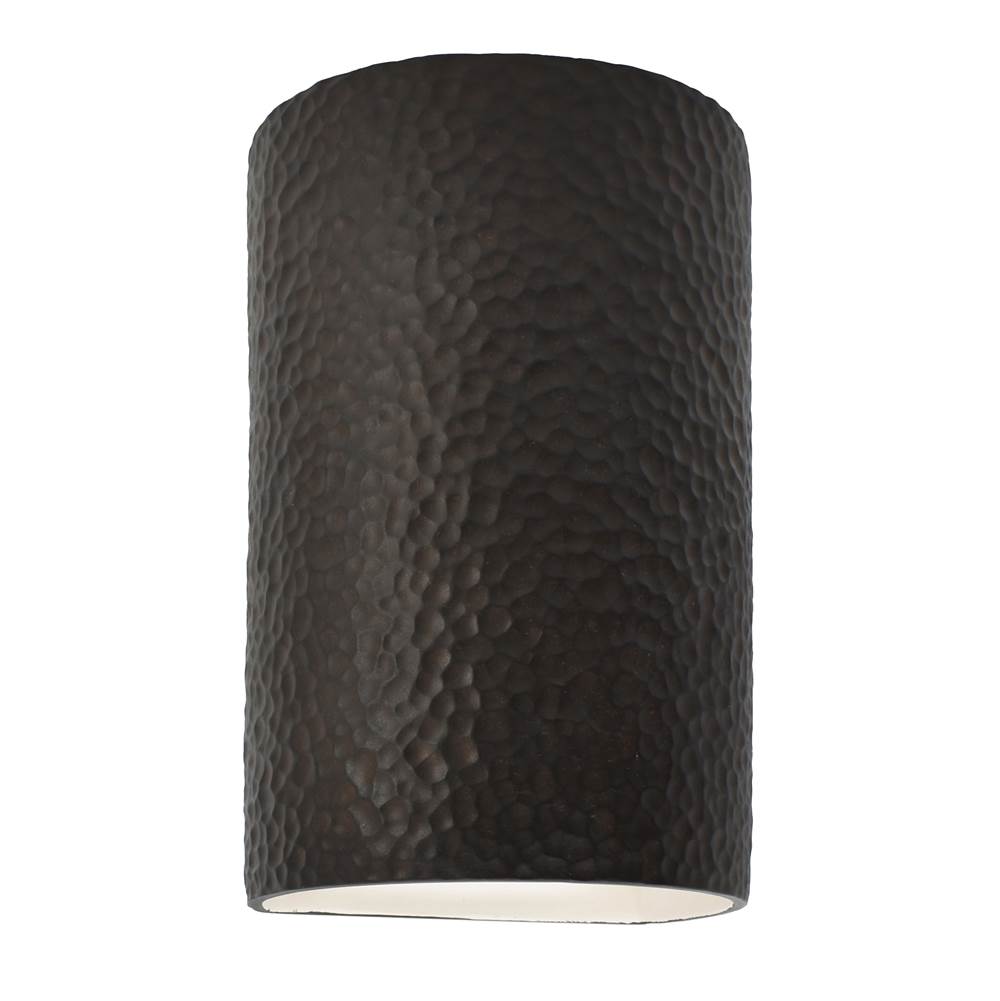 Justice Design Large ADA Cylinder - Closed Top (Outdoor) - LED
