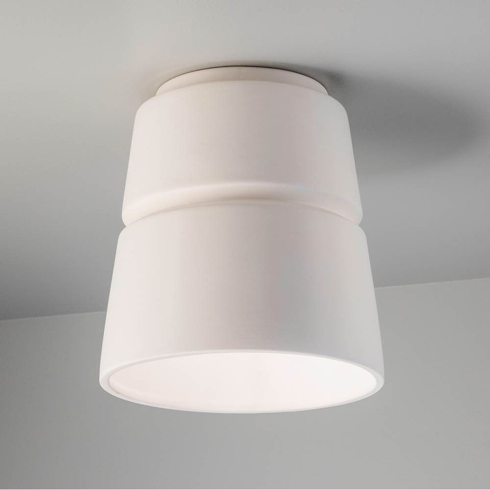 Justice Design Cone Outdoor LED Flush-Mount in Canyon Clay