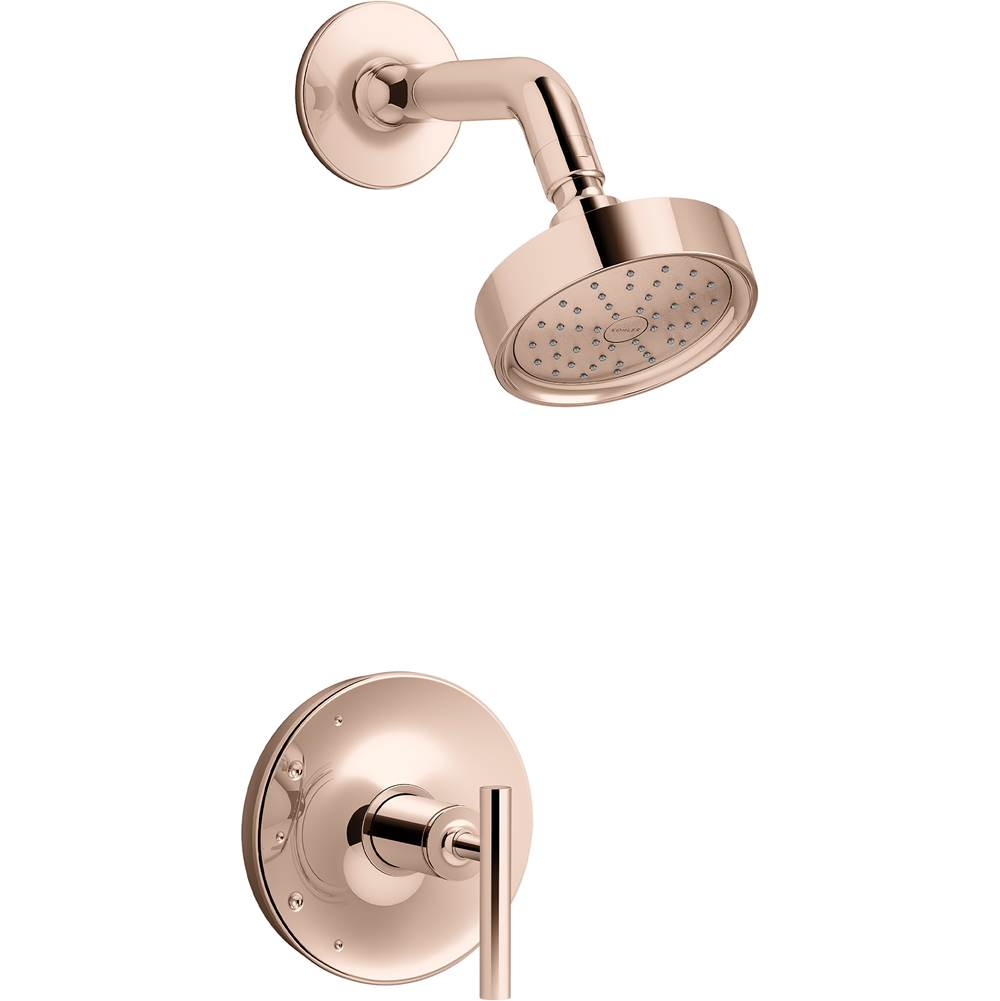 Kohler Purist® Rite-Temp® shower trim with lever handle and 1.75 gpm showerhead