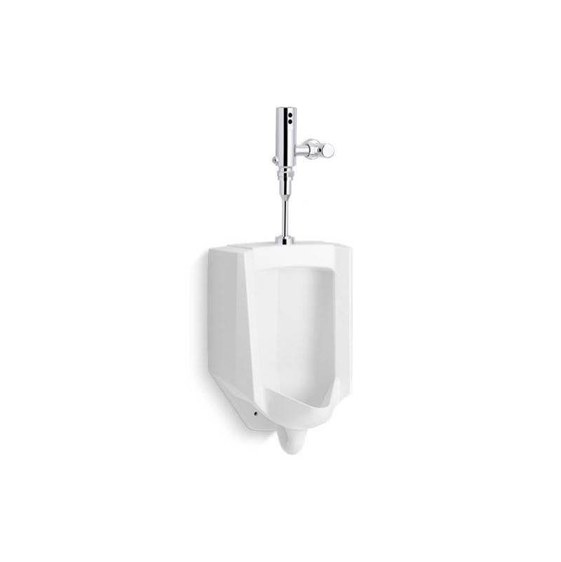 Kohler Bardon™ High-efficiency urinal with Mach® Tripoint® touchless 0.5 gpf HES-powered flushometer