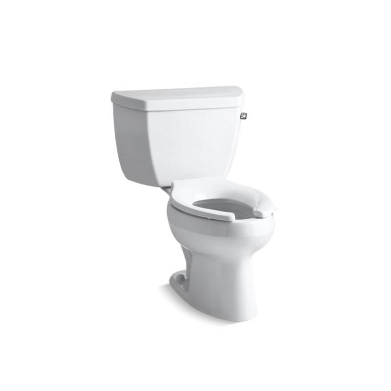 Kohler Wellworth® Classic Two-piece elongated 1.6 gpf toilet with tank cover locks, less seat