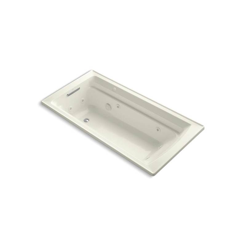Kohler Archer® 72'' x 36'' drop-in whirlpool bath with end drain and heater