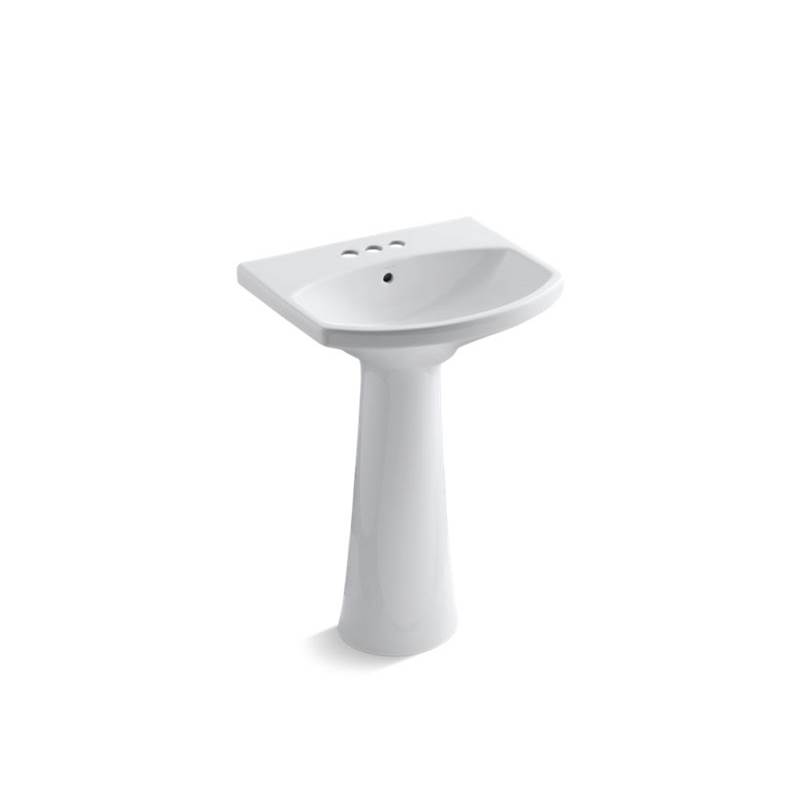 Kohler Cimarron® Pedestal bathroom sink with 4'' centerset faucet holes
