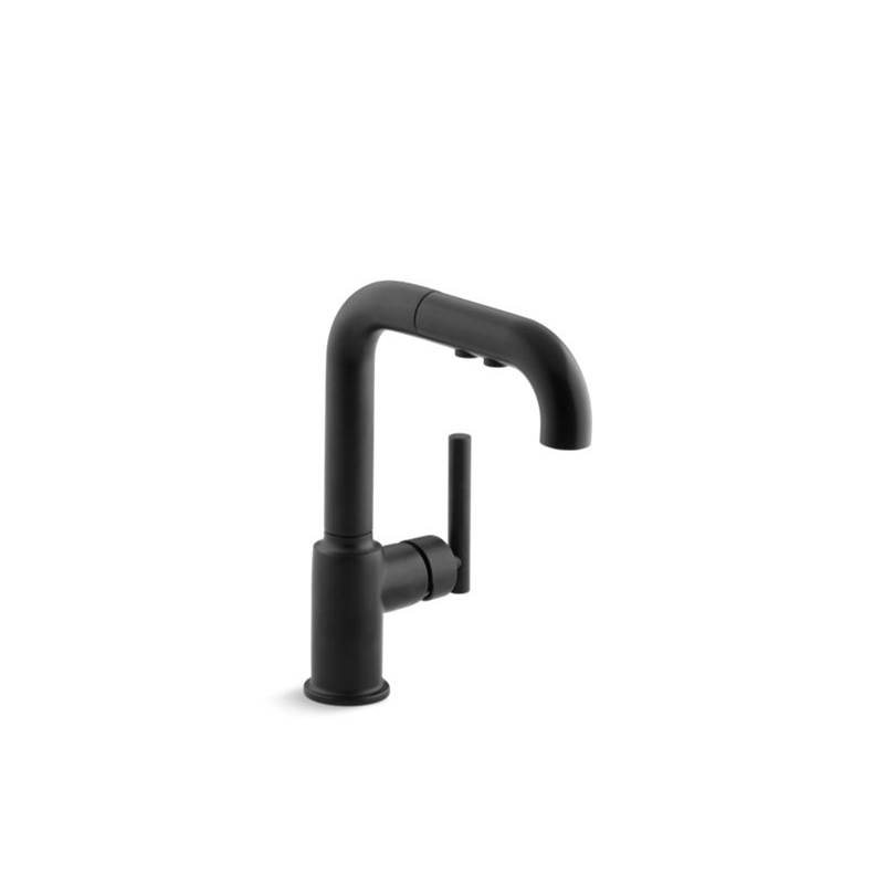 Kohler Purist® single-hole kitchen sink faucet with 7'' pull-out spout