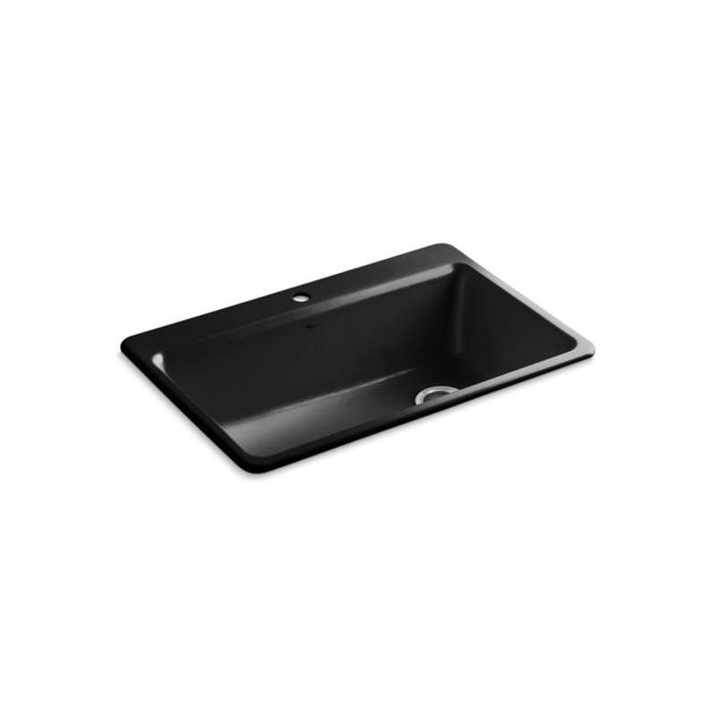 Kohler Riverby® 33'' x 22'' x 9-5/8'' top-mount single-bowl workstation kitchen sink with accessories