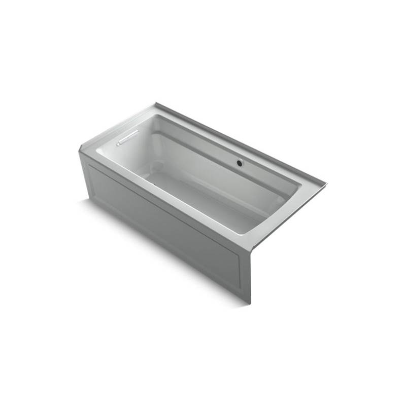 Kohler Archer® 66'' x 32'' alcove bath with Bask® heated surface, integral apron, integral flange, and left-hand drain