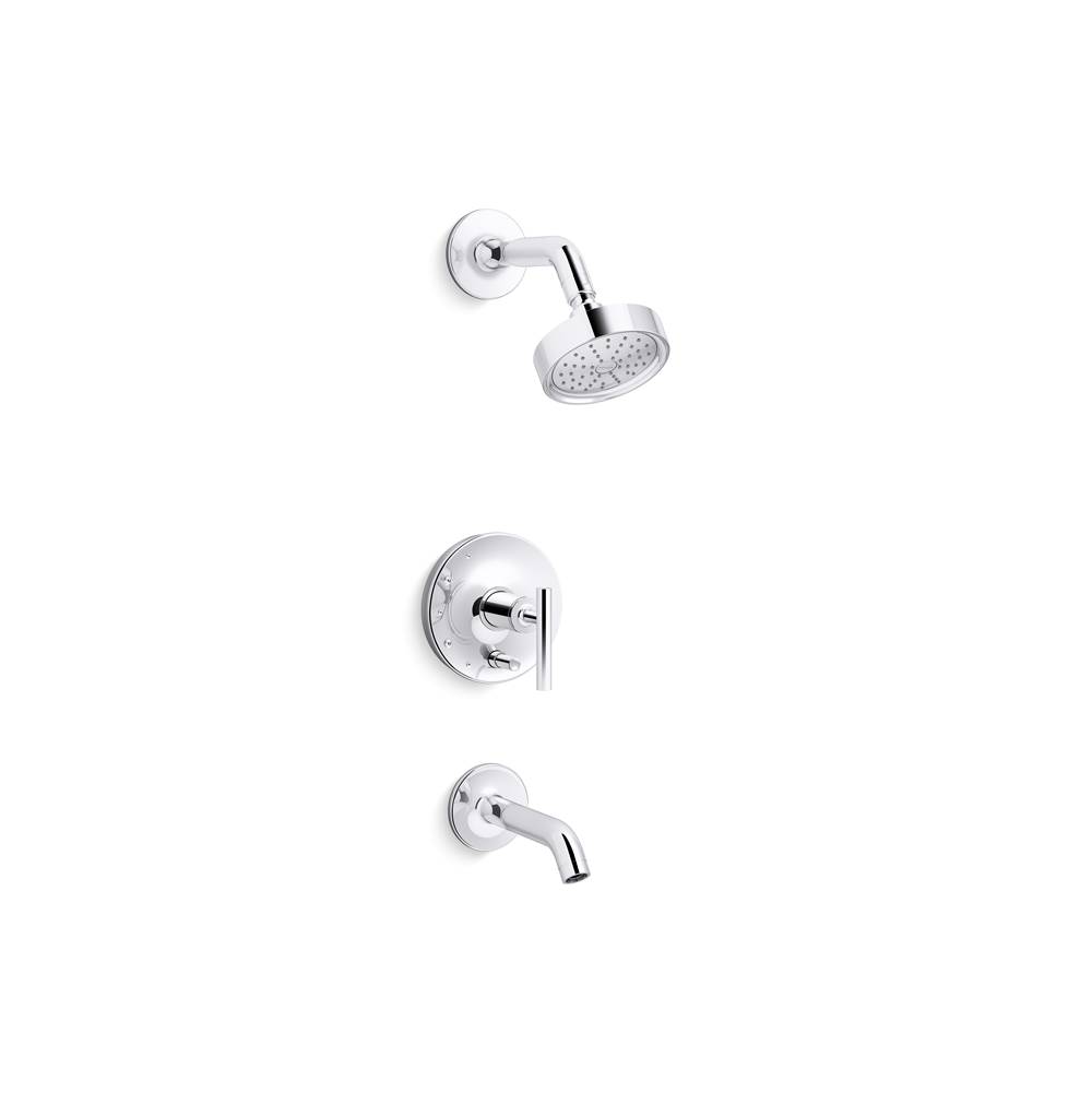 Kohler Purist Rite-Temp Bath And Shower Trim Kit With Push-Button Diverter And Lever Handle 1.75 GPM