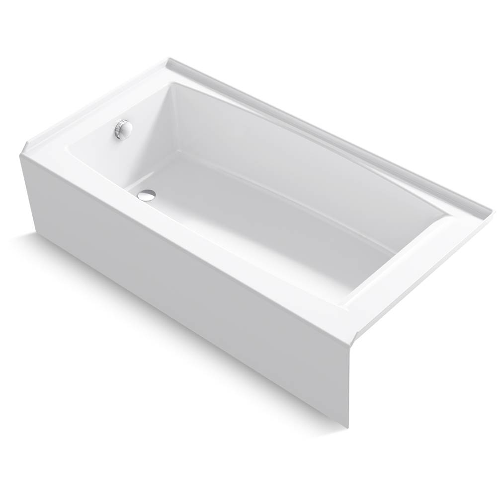 Kohler Entity™ 60'' x 30'' alcove bath with integral apron, integral flange and left-hand drain