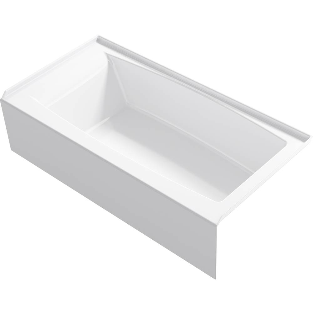Kohler Entity™ 60'' x 30'' alcove bath with integral apron, integral flange and right-hand drain
