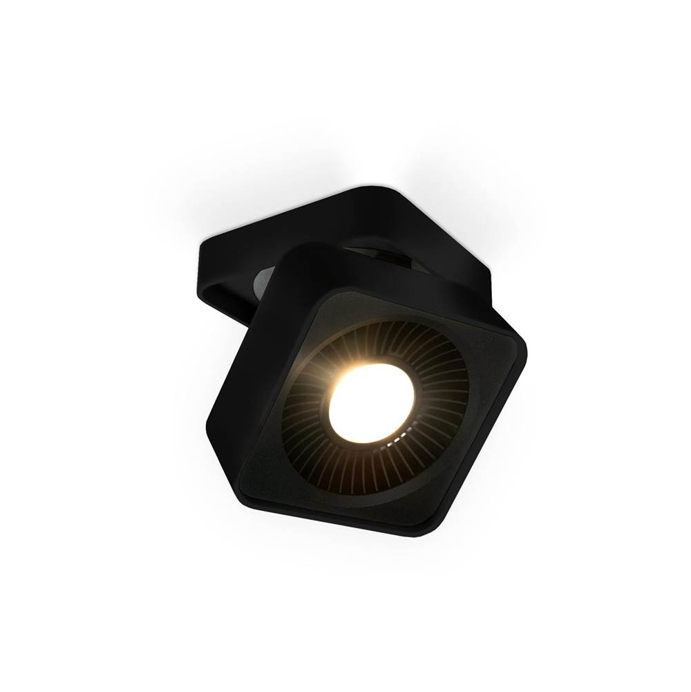 Kuzco Solo 4-in Black LED Flush Mount