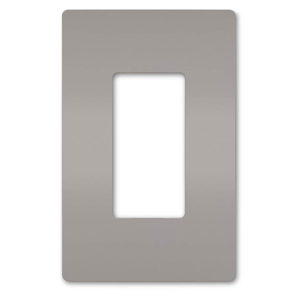 Legrand radiant One-Gang Screwless Wall Plate, Gray