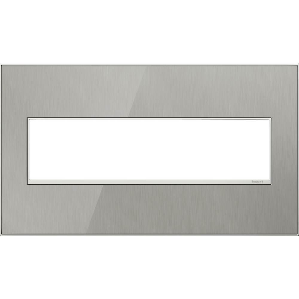 Legrand Brushed Stainless, 4-Gang Wall Plate