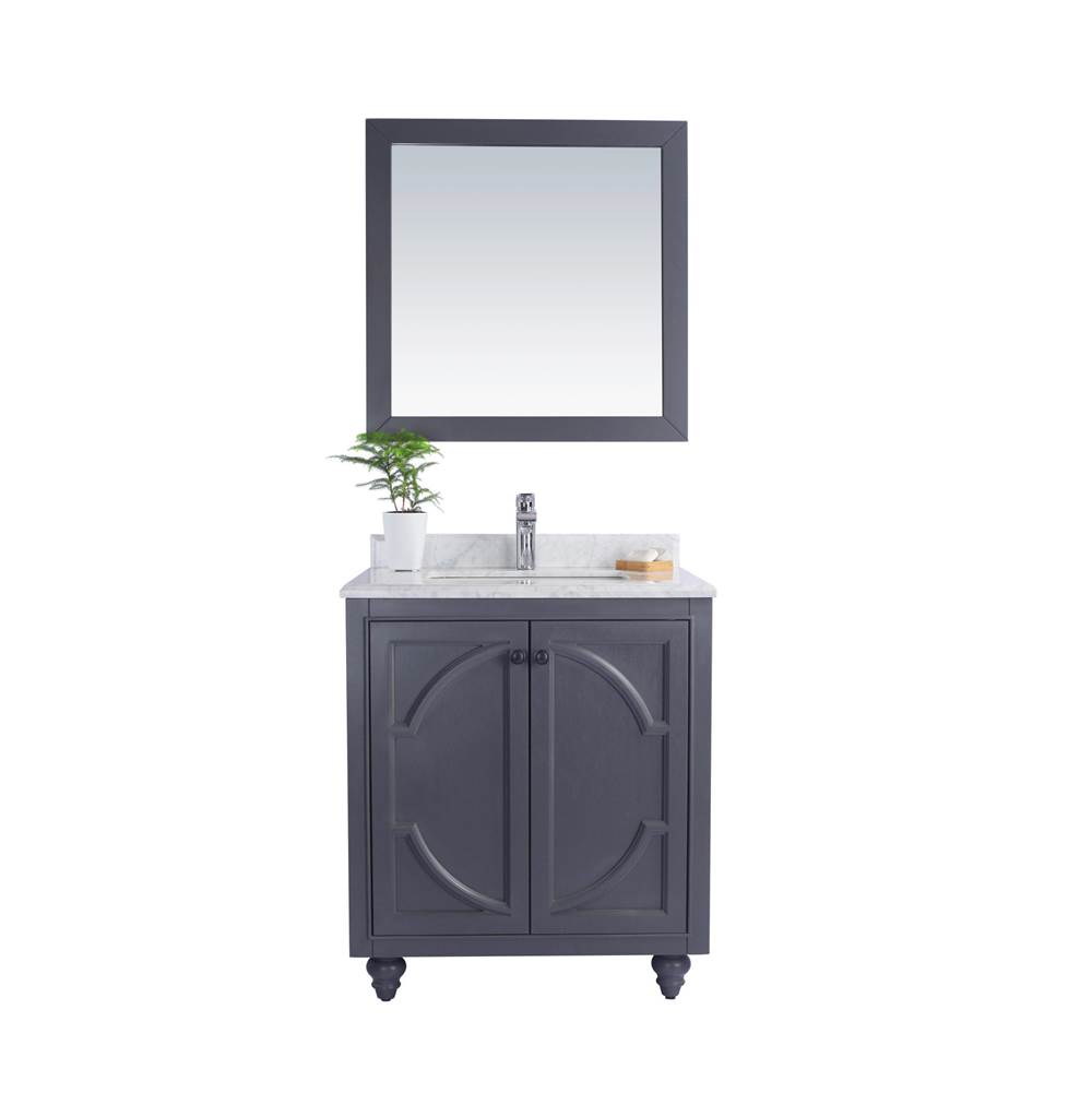 LAVIVA Odyssey - 30 - Maple Grey Cabinet And White Carrara Marble Countertop
