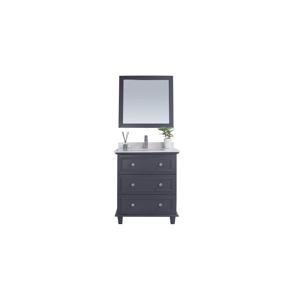 LAVIVA Luna - 30 - Maple Grey Cabinet And White Quartz Countertop