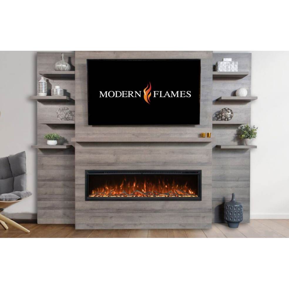 Modern Flames Driftwood Grey LPM-8016 Wall Mounted Floating Electric Fireplace