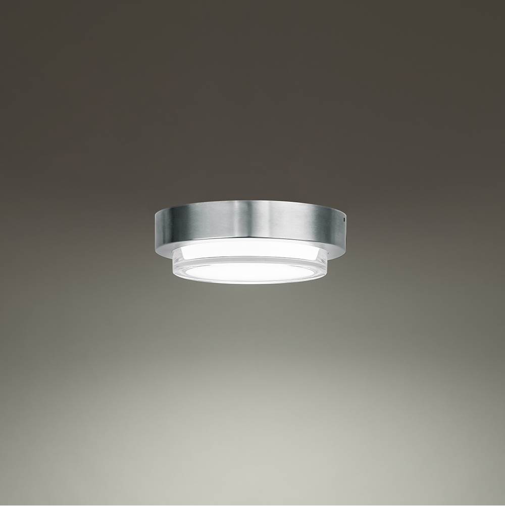 Modern Forms Kind 8'' LED Outdoor Flush Mount Light 3000K in Stainless Steel