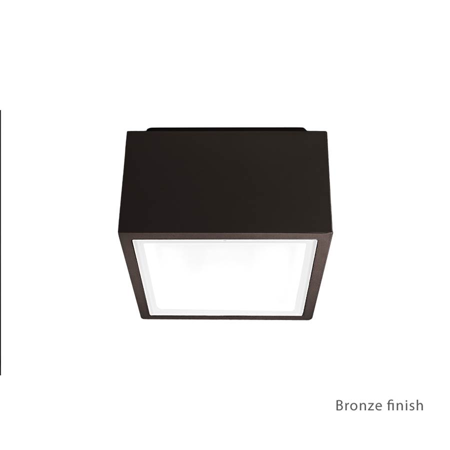 Modern Forms Bloc 6'' LED Outdoor Flush Mount Light 3000K in Bronze